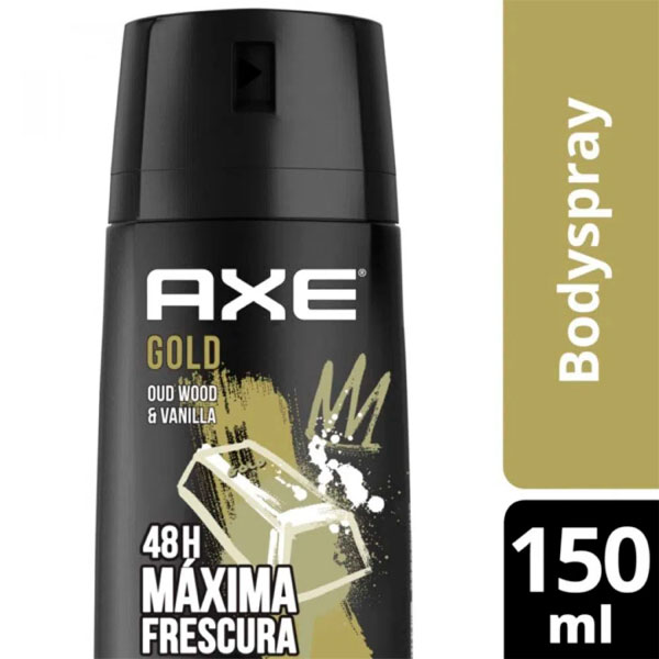 Desodorante En Aerosol Axe Gold Oud Wood Vainilla X 150 Ml